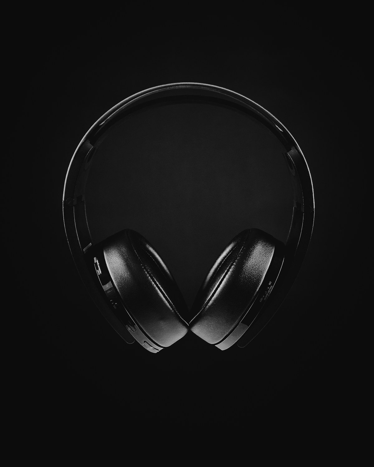 Black over-ear headphones with padded ear cups