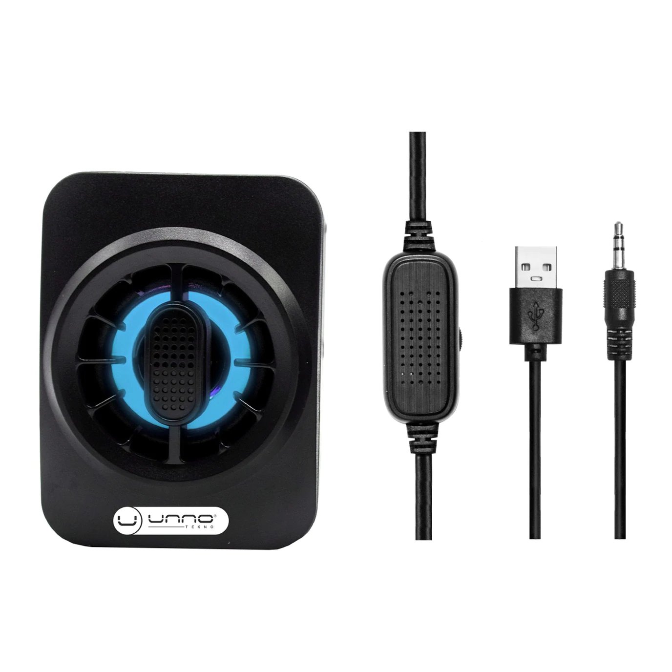 Unno Tekno Techno desktop speakers with LED lights