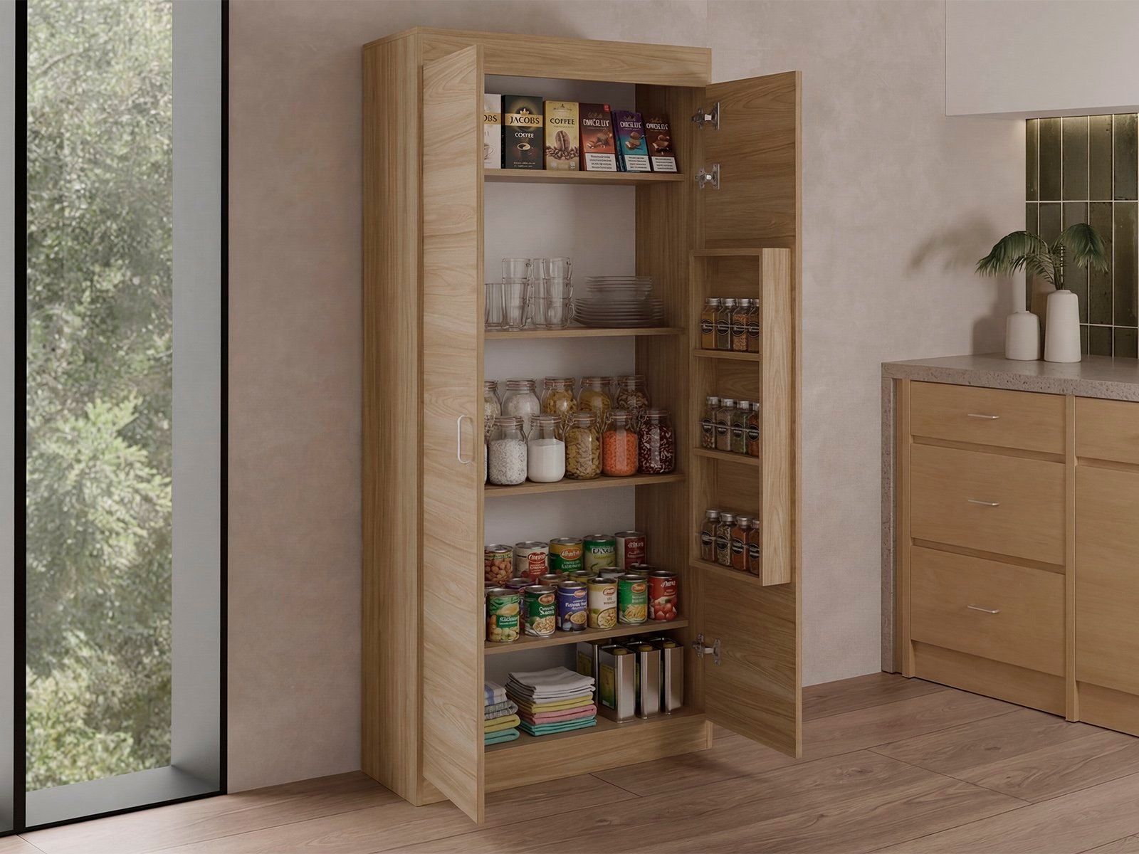 Varese two-door cupboard — Fresno finish