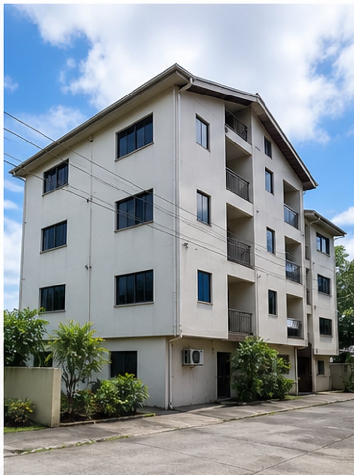 Two-bedroom apartment near San Fernando General: building exterior from street
